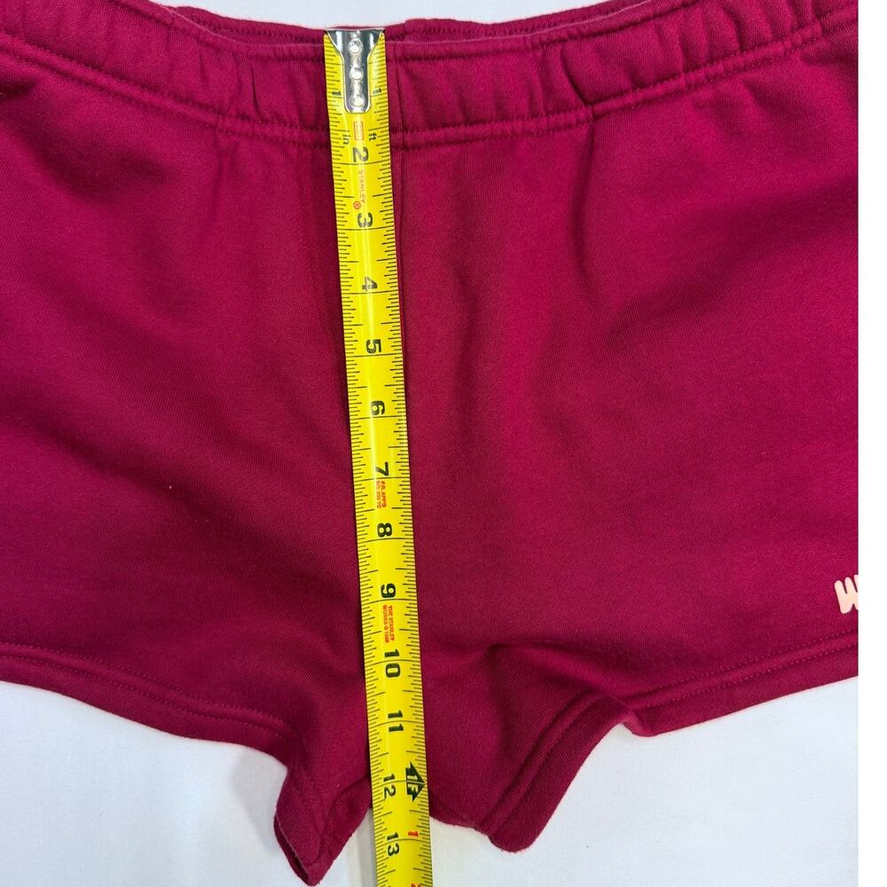 White Fox Lounge Shorts Large Raspberry Jelly Fleece Lined Comfy Athletic Casual - Picture 10 of 10